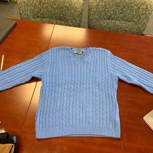 525 America V-Neck Cable Knit Sweater sz XL